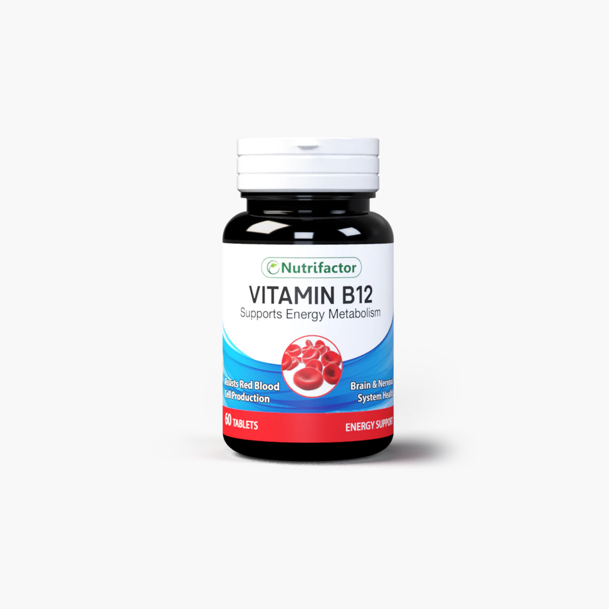 Nutrifactor Vitamin B12 Supports Energy Metabolism Supplements 60 Tablets-q