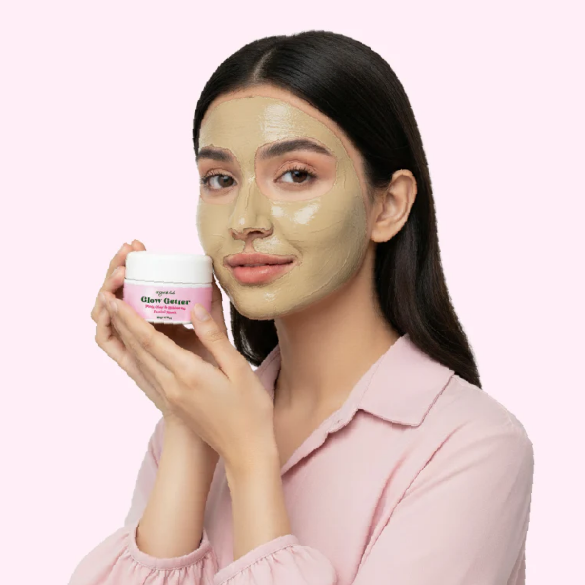 Organic Lab Glow Getter Pink Clay & Hibiscus Facial Mask 100gm