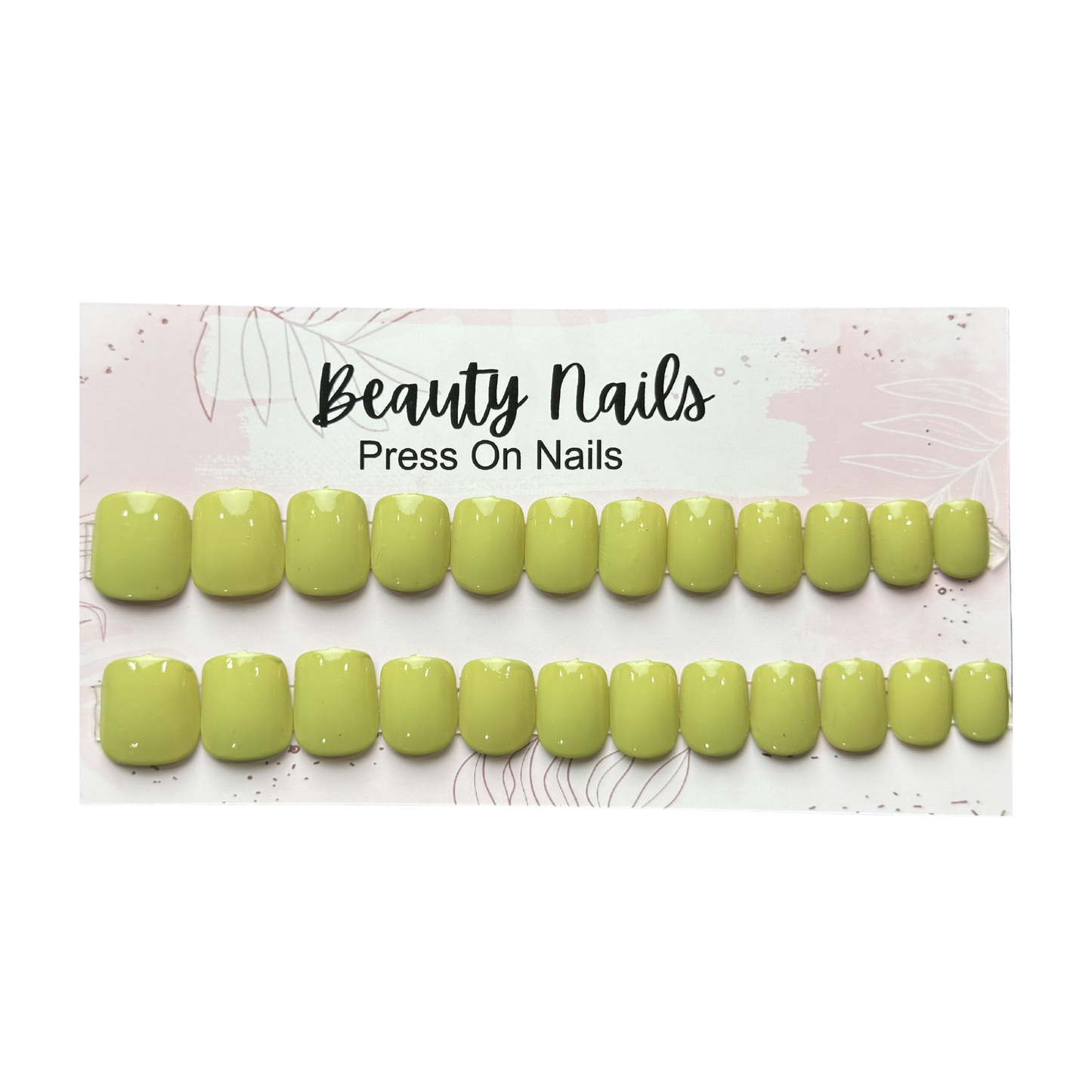 Beauty Nails Square Press On-Nails 24 Pieces
