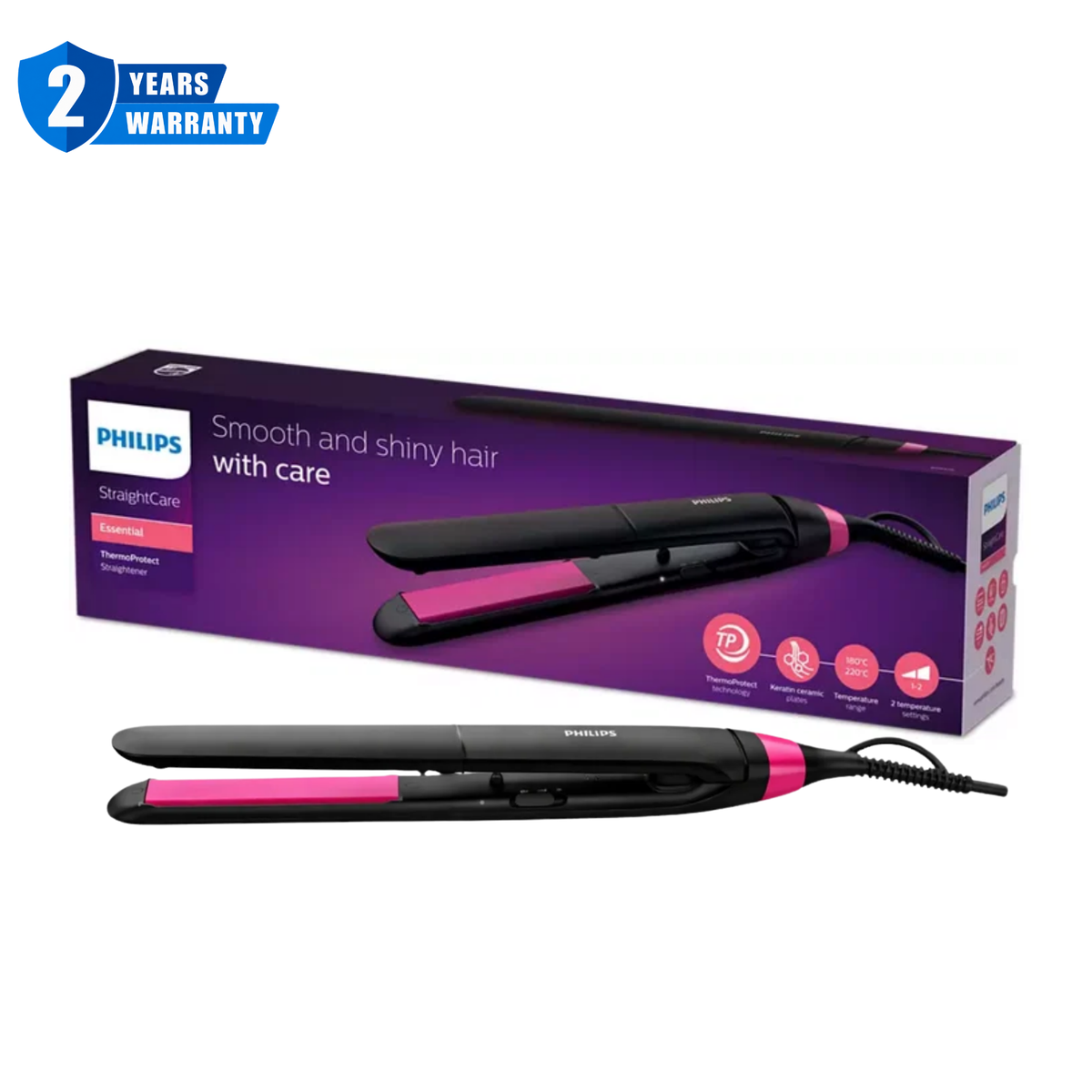 Philips StraightCare Essential Thermoprotect Straightener BHS375/03