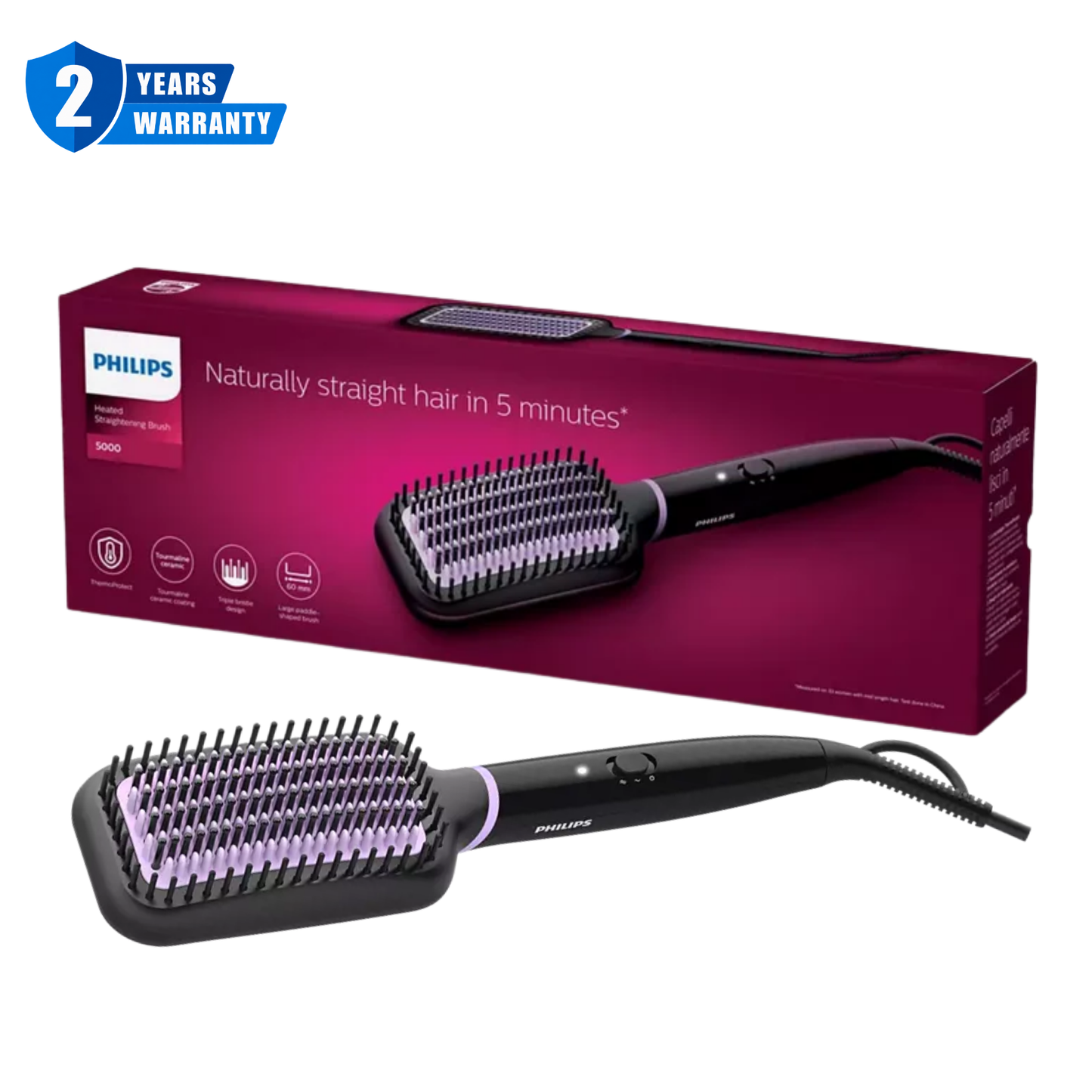 Philips StyleCare Essential Heated Straightening Brush BHH880/03