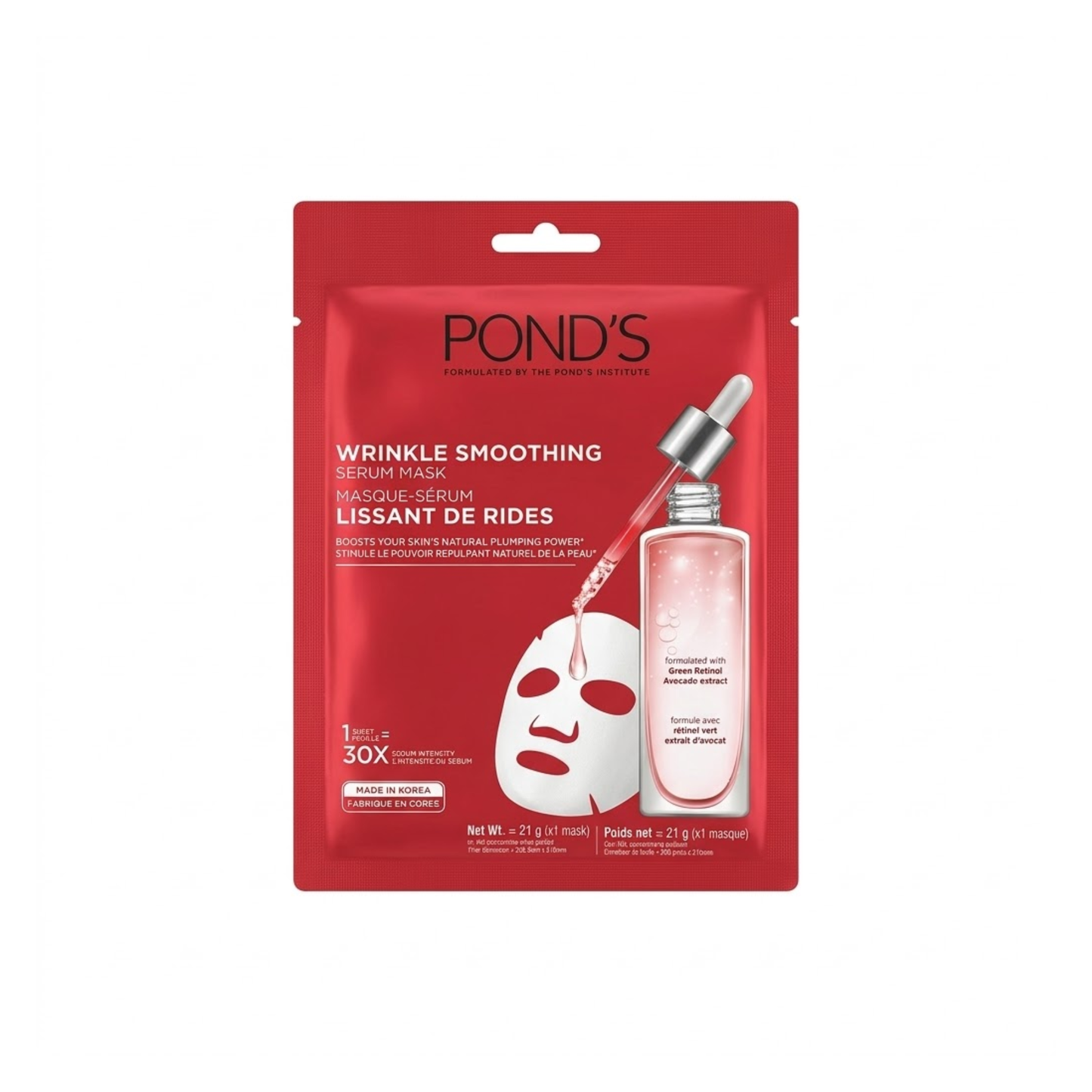 Ponds Wrinkle Smoothing Serum Mask Korea 21ml