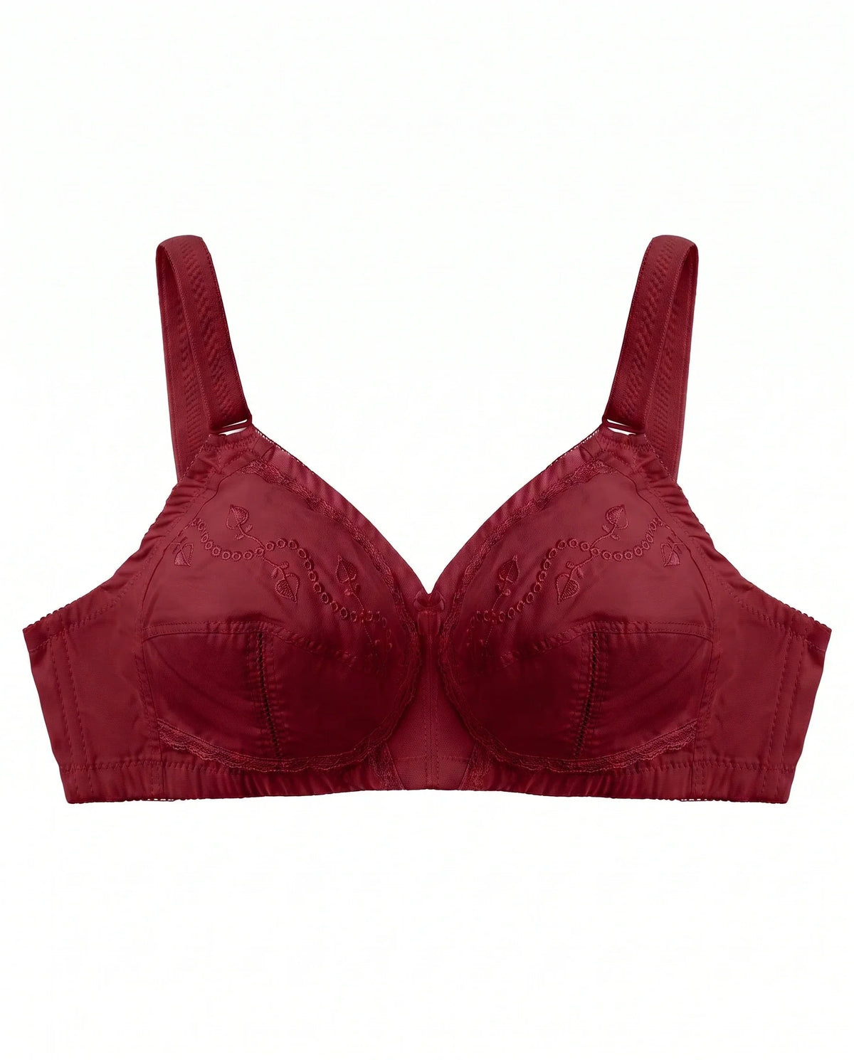 Sajiero Pure Comfy Casual Non Padded Wireless Bra Maroon