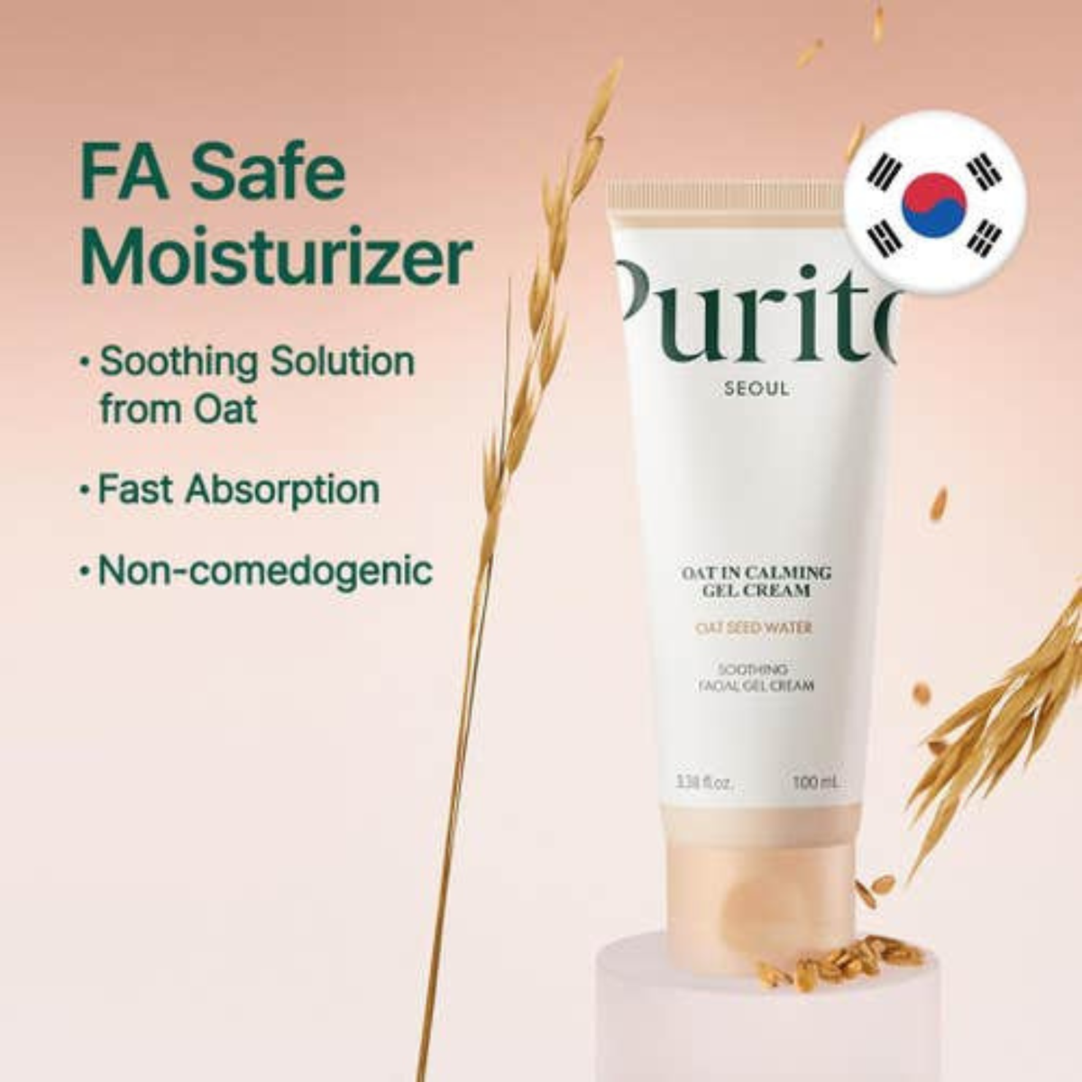 Purito Oat In Calming Soothing Facial Gel Cream