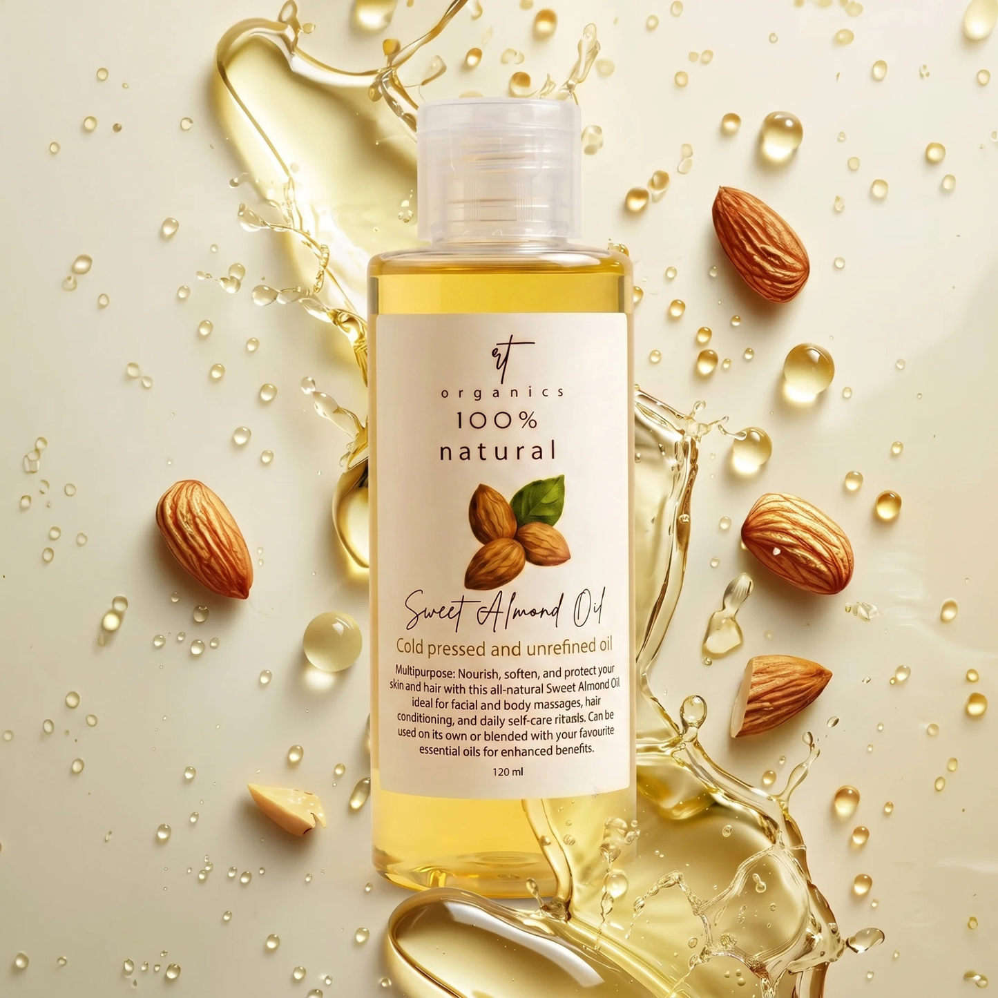 RT Organics Cold Pressed Sweet Almond Oil