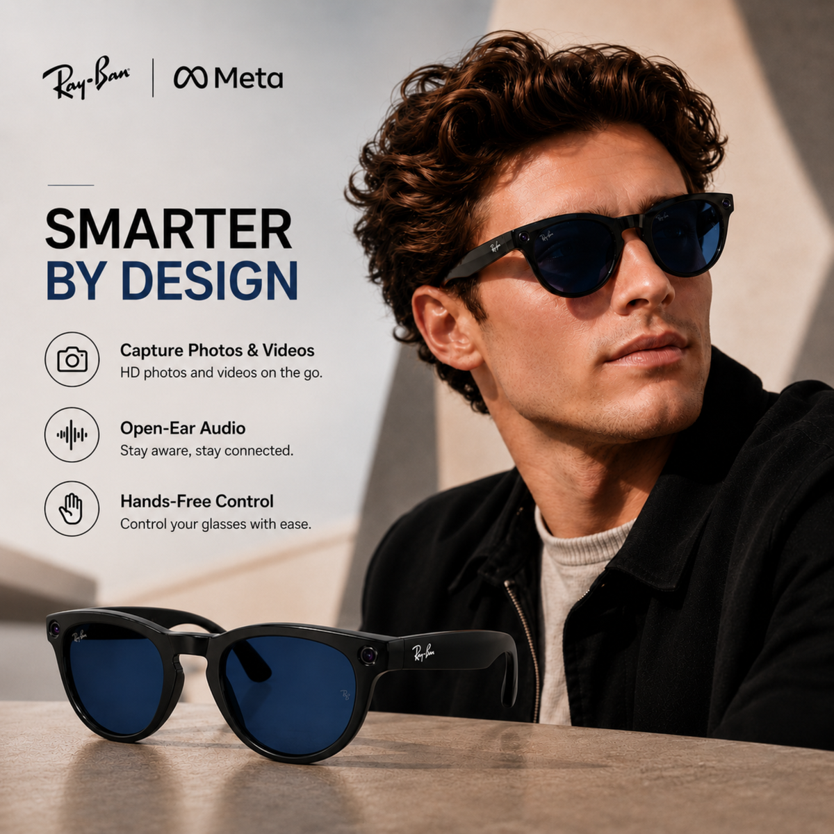 Ray-Ban Meta Headliner Gen 2 Shiny Black Glasses