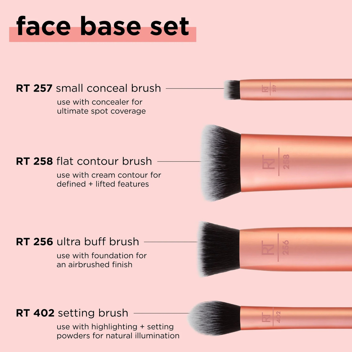 Real Techniques Face Base Makeup Brush Set
