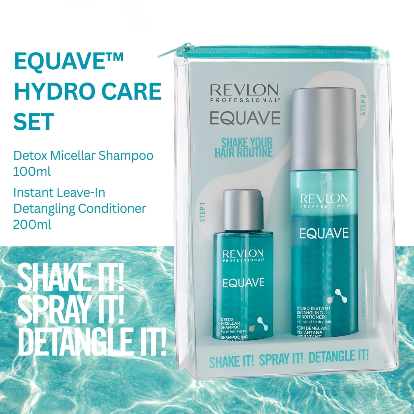 Revlon Professional Equave Detox Micellar Shampoo 100ml+Hydro Instant Detangling Conditioner 200ml