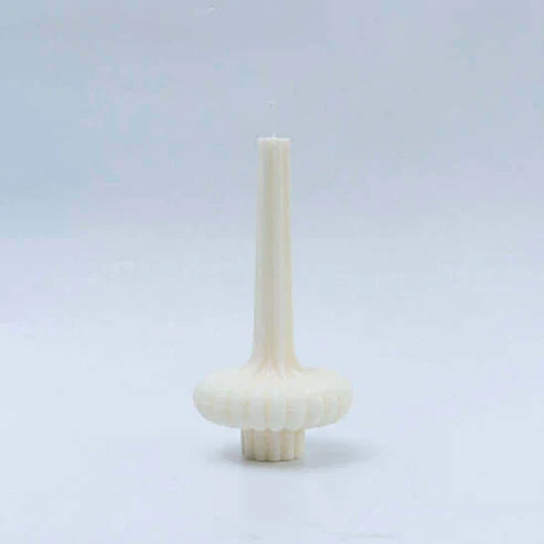 Candle Wick Store Ribbed Taper Pillar Candle