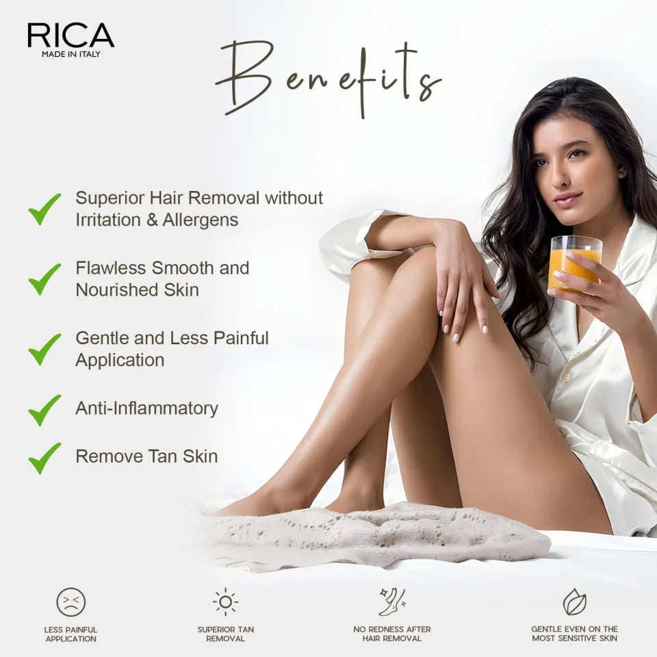Rica Sweet Almond Liposoluble Wax For Sensitive Skin 400ml
