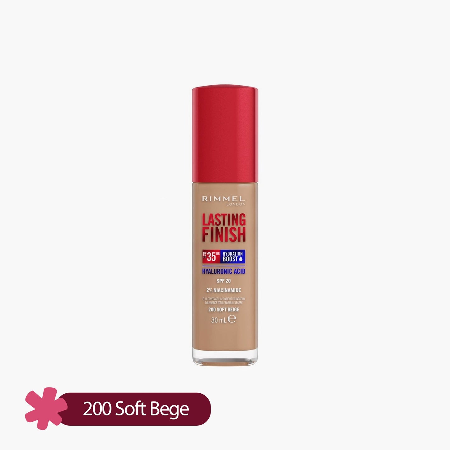 Rimmel Lasting Finish 35HR Full Coverage Lightweight Foundation SPF 20 30ml