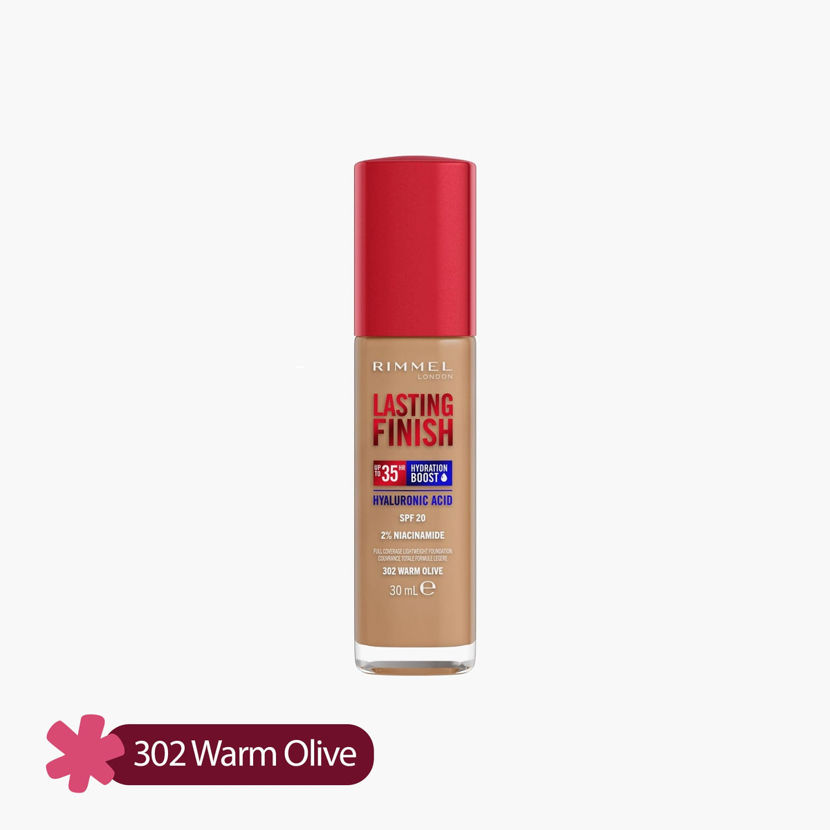 Rimmel Lasting Finish 35HR Full Coverage Lightweight Foundation SPF 20 30ml