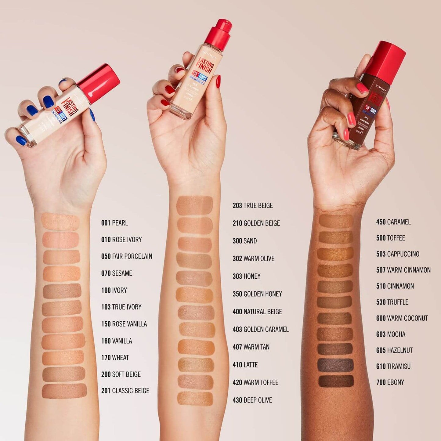 Rimmel Lasting Finish 35HR Full Coverage Lightweight Foundation SPF 20 30ml