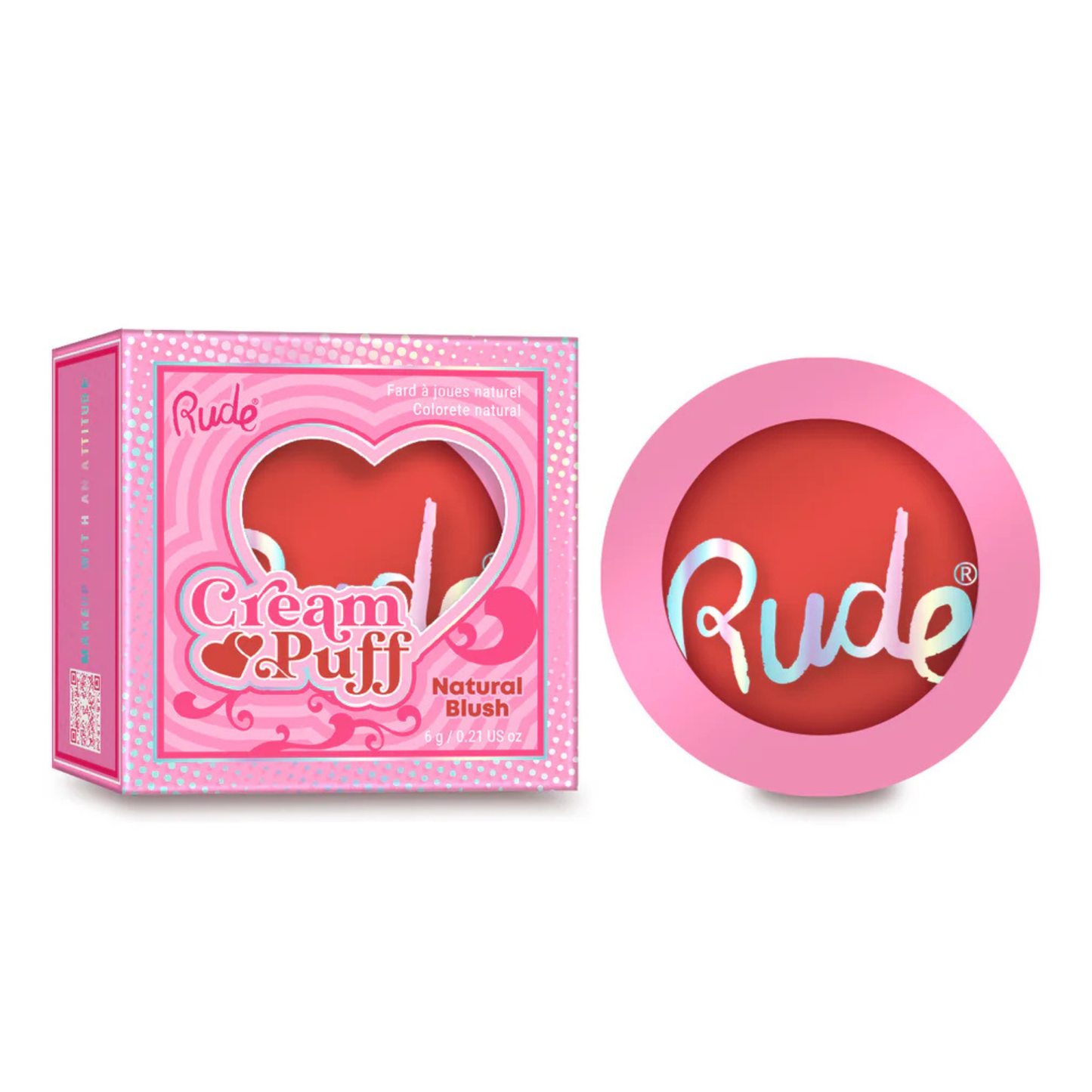 Rude Cream Puff Natural Blush 6gm