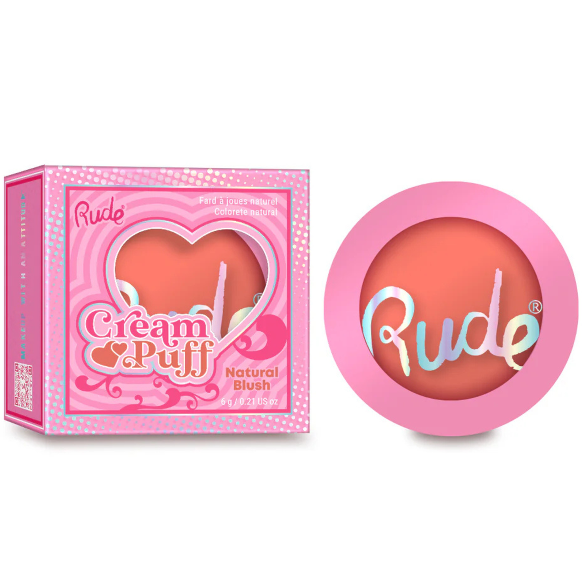 Rude Cream Puff Natural Blush 6gm