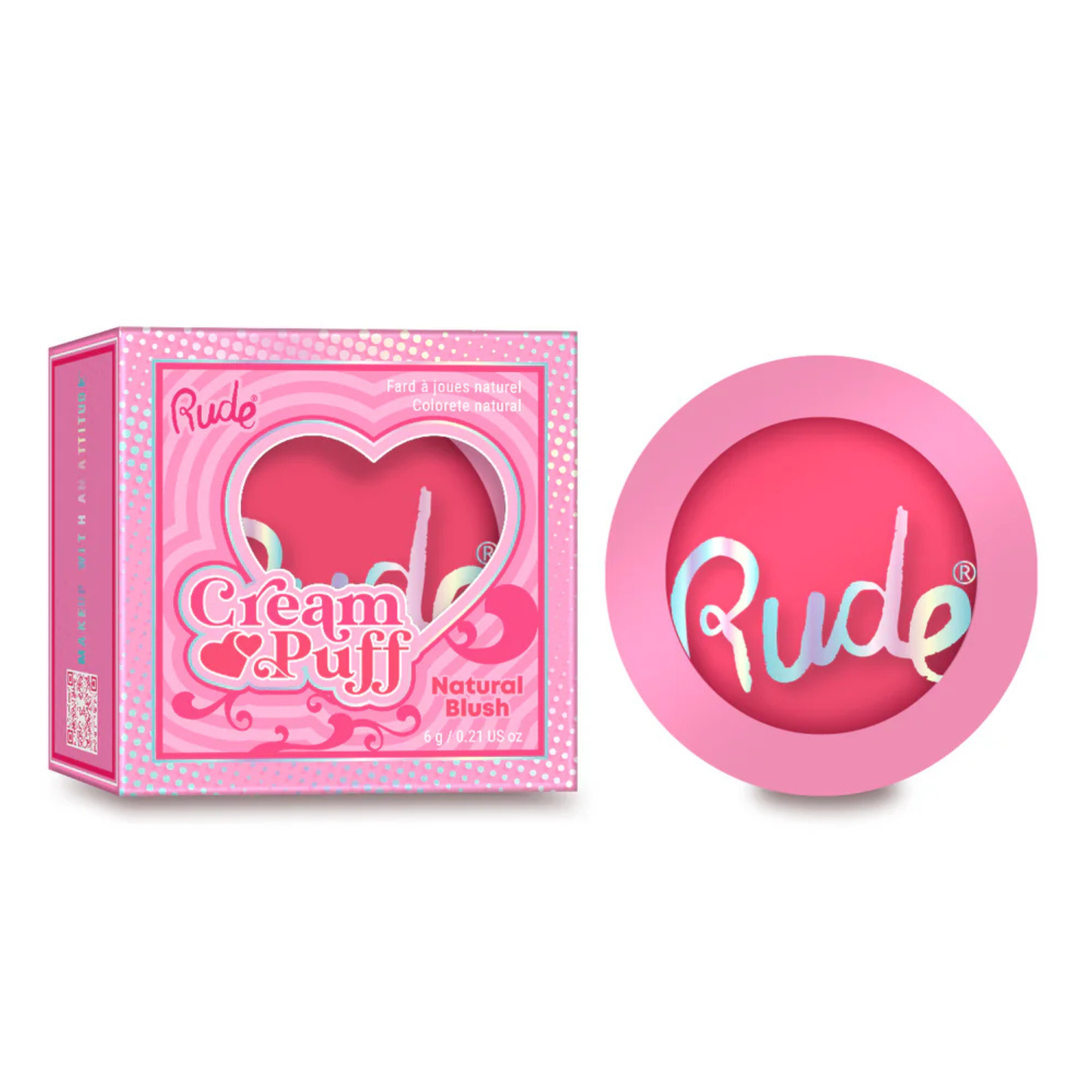 Rude Cream Puff Natural Blush 6gm