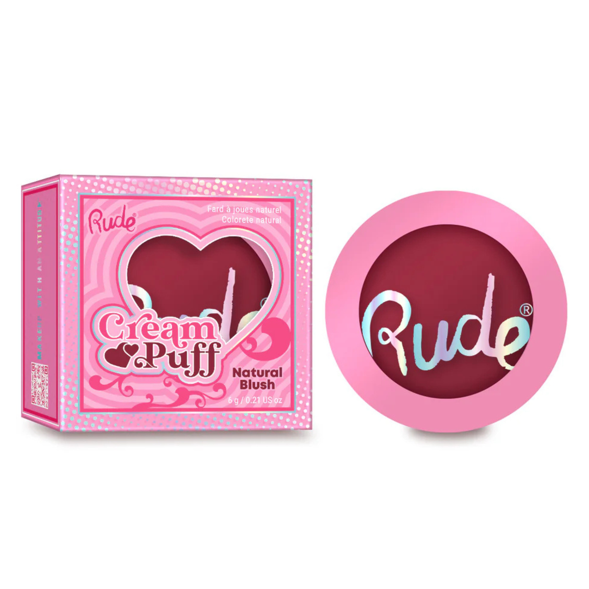 Rude Cream Puff Natural Blush 6gm