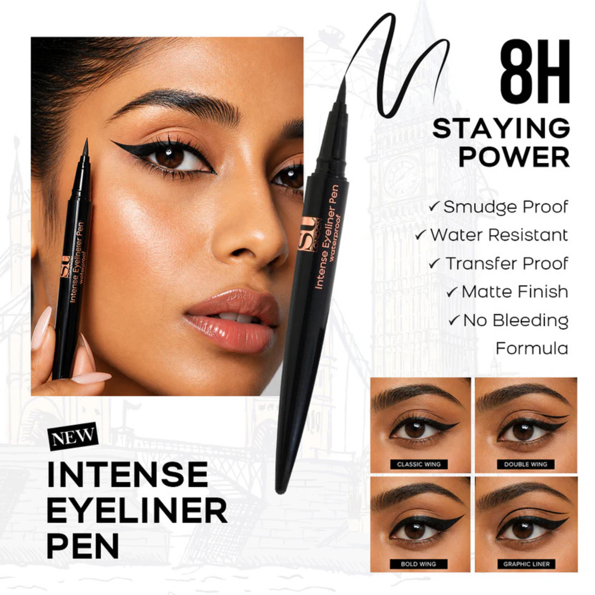 ST London Intense Eyeliner Pen Waterproof 0.6gm