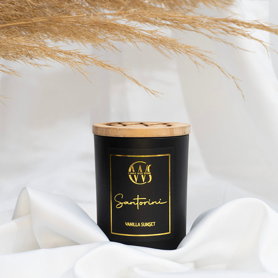 Candle Wick Store Santorini Candle with a Roasted Vanilla Sunset Scent