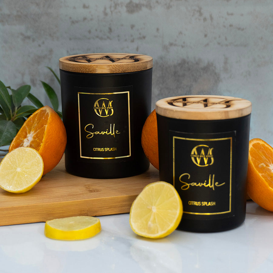 Candle Wick Store Saville Candle With Citrus Splash Scent