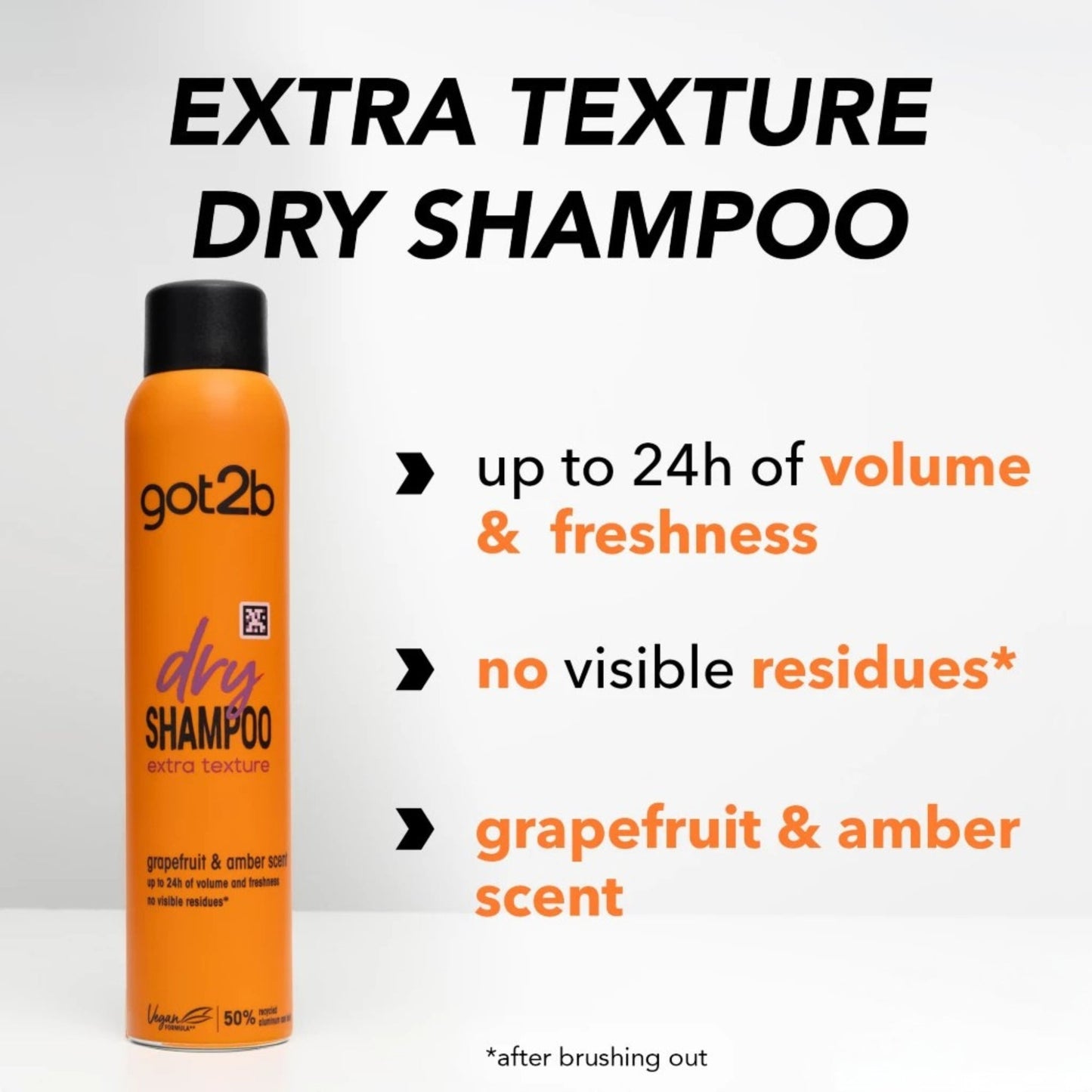 Schwarzkopf Got2b Dry Shampoo Extra Texture Grapefruit & Amber 200ml