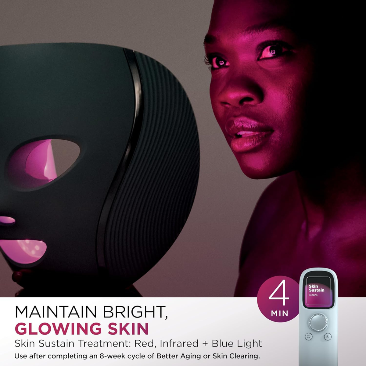 Shark CryoGlow LED Face Mask with Under-Eye Cooling, Anti-Ageing & Repair