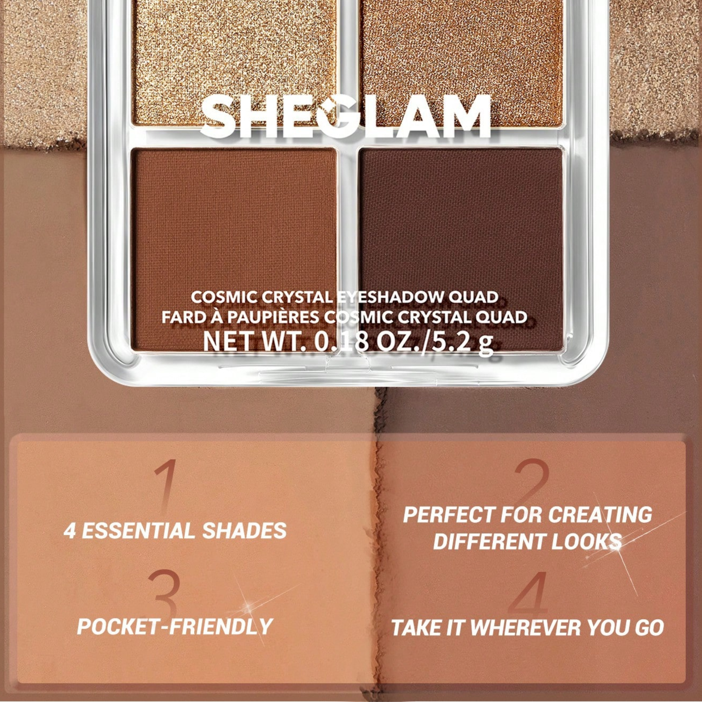 Sheglam Cosmic Crystal Eyeshadow Quad 5.2gm
