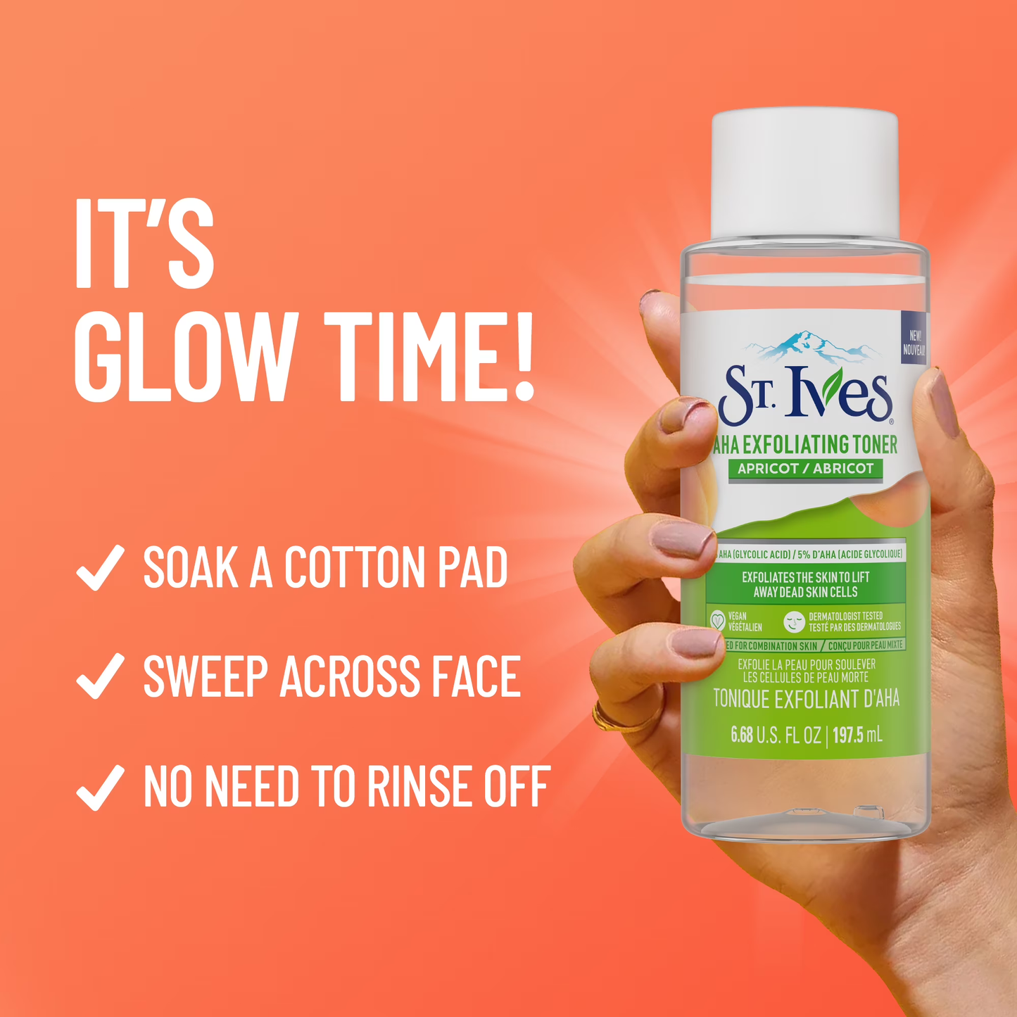 St'Ives Apricot AHA Exfoliating Facial Toner For Combination Skin