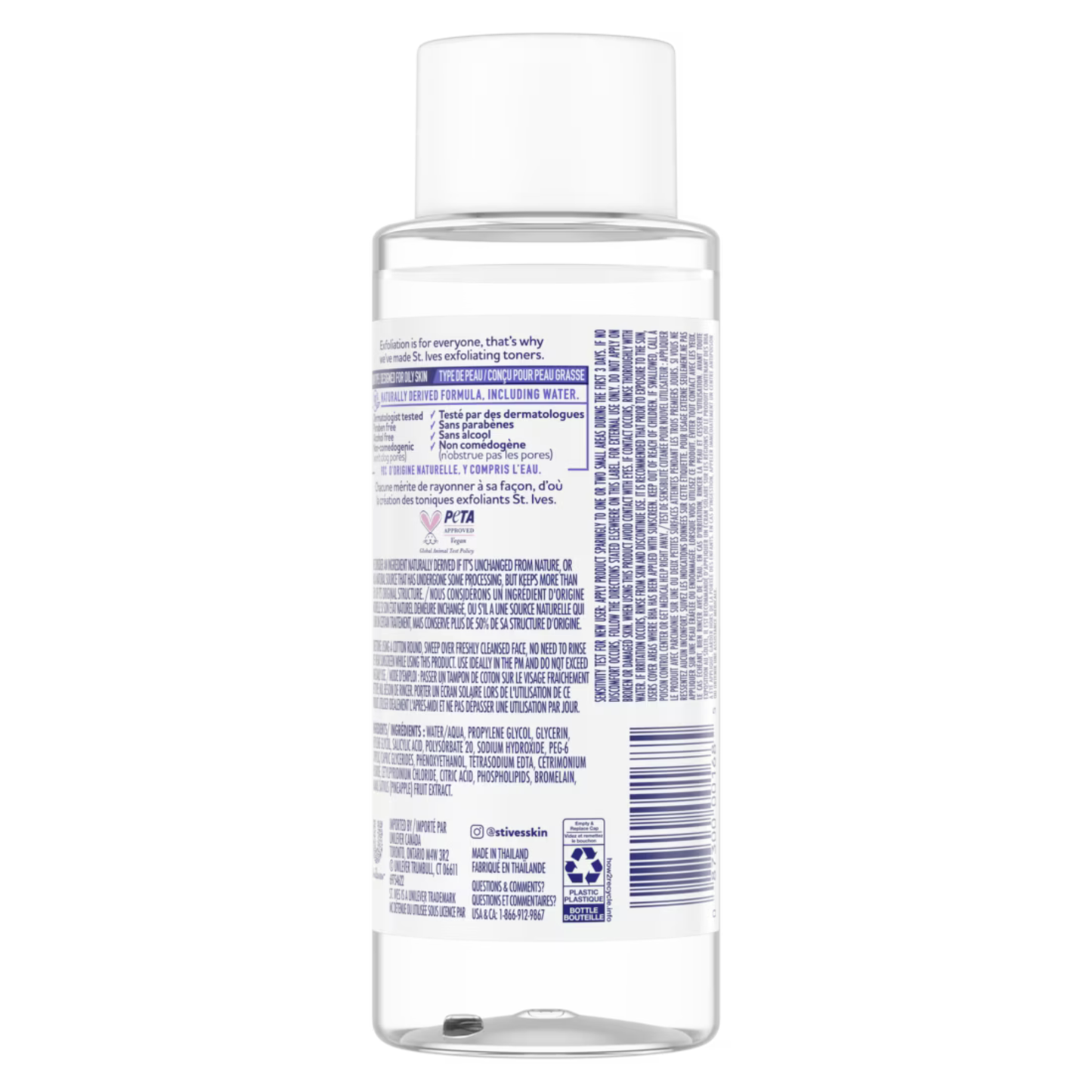 St'Ives Unfragranced BHA Exfoliating Facial Toner For Oily Skin
