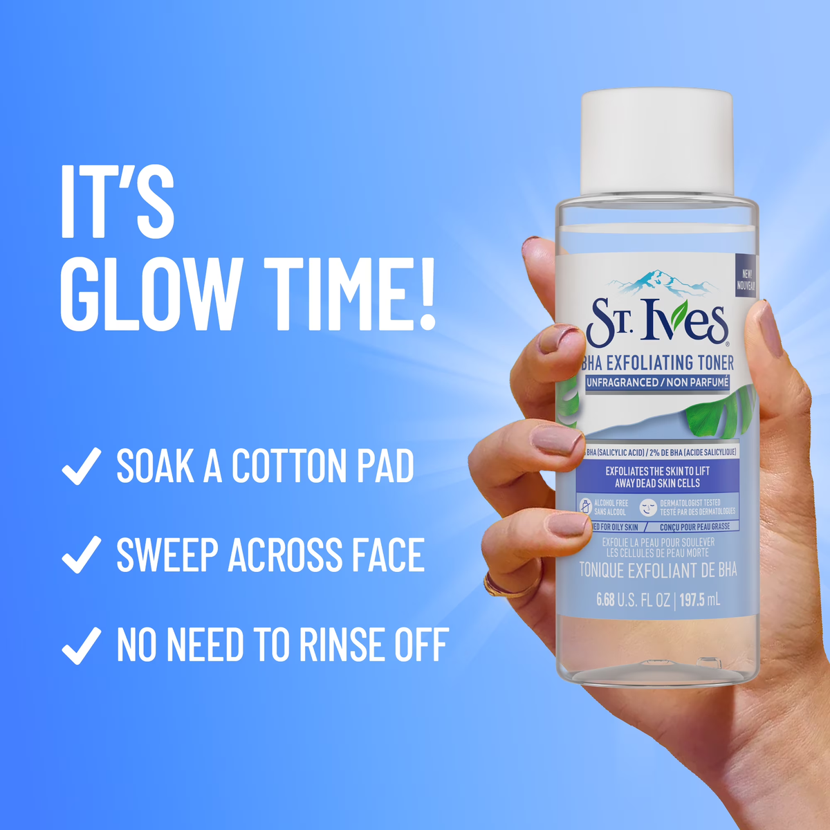 St'Ives Unfragranced BHA Exfoliating Facial Toner For Oily Skin