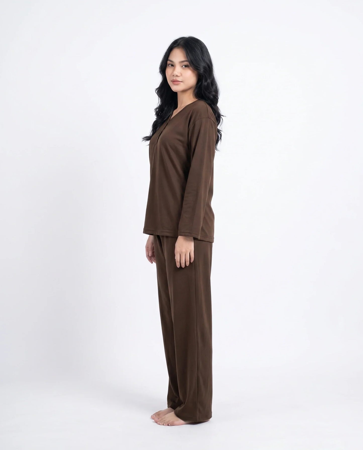 Sajiero Summer Loungewear Set Relaxco Brown