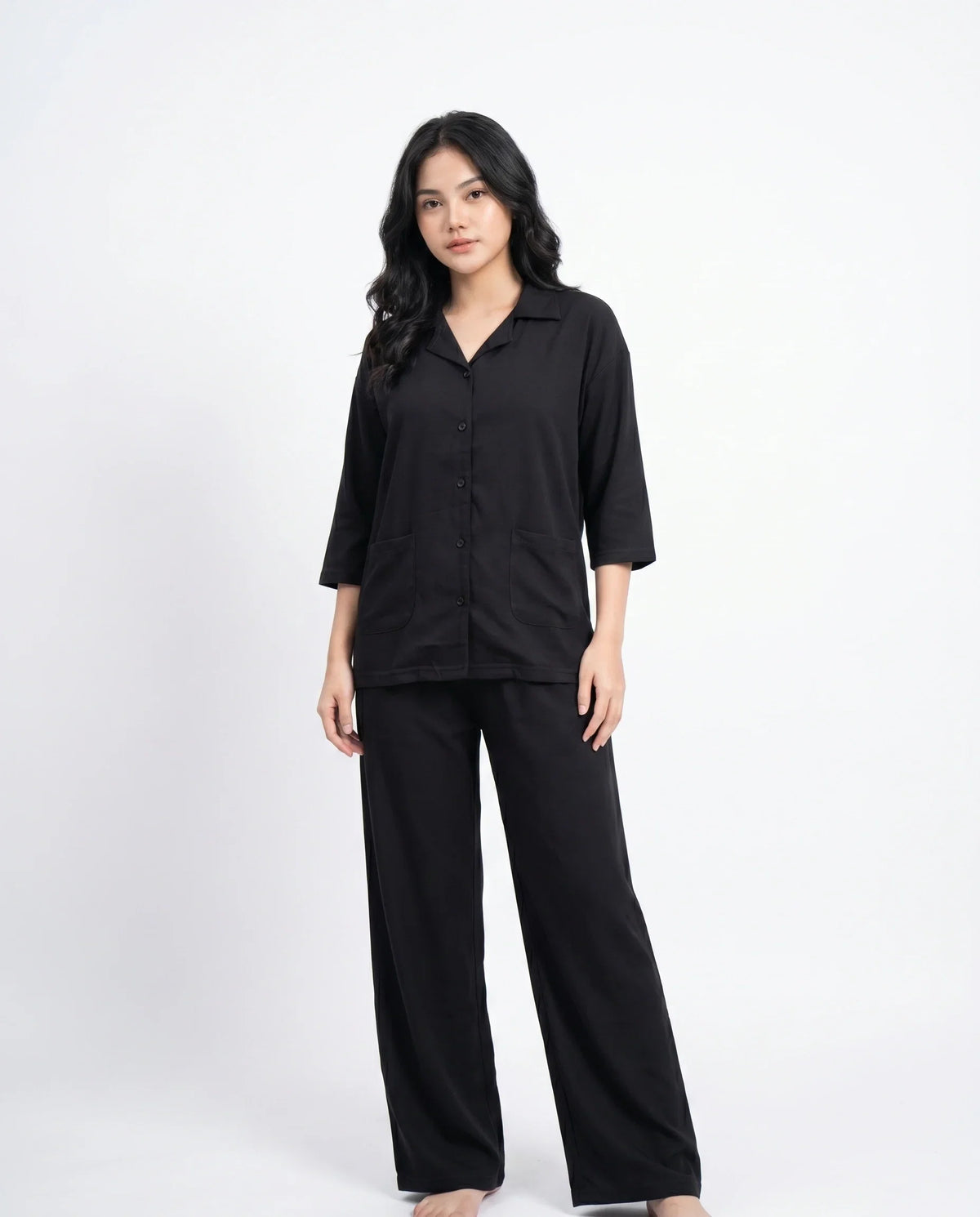 Sajiero Summer Loungewear Set Softco Black