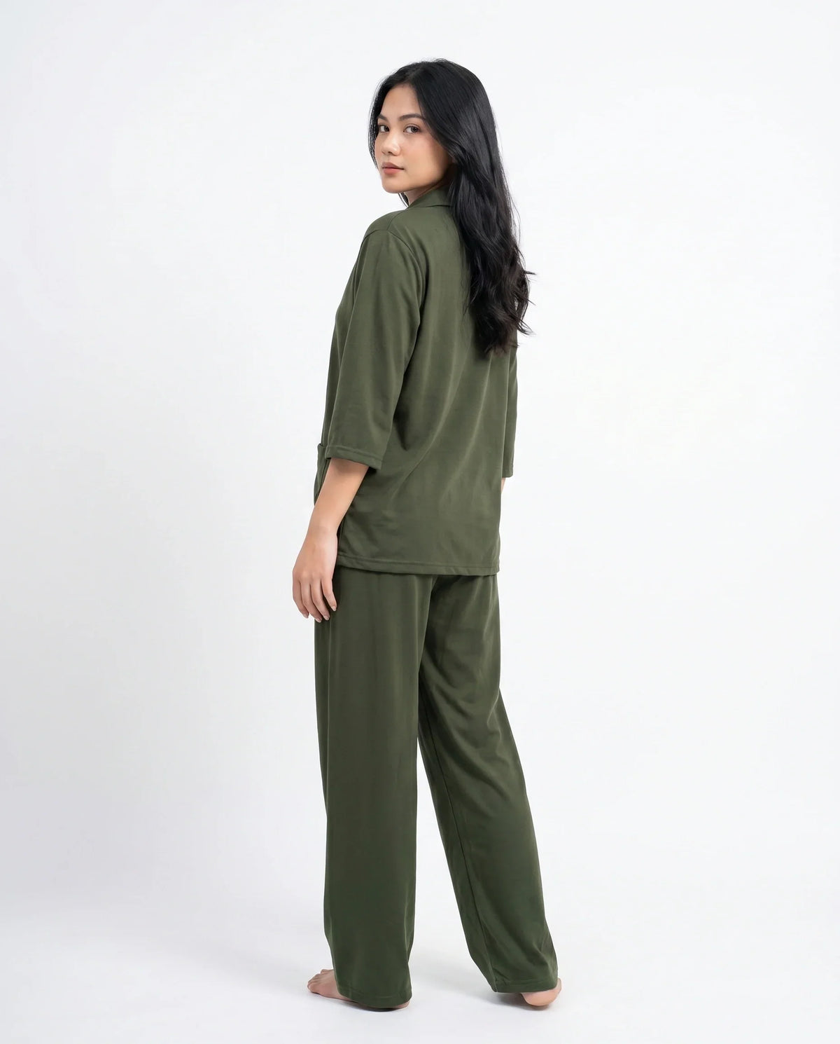 Sajiero Summer Loungewear Set Softco Dark Green