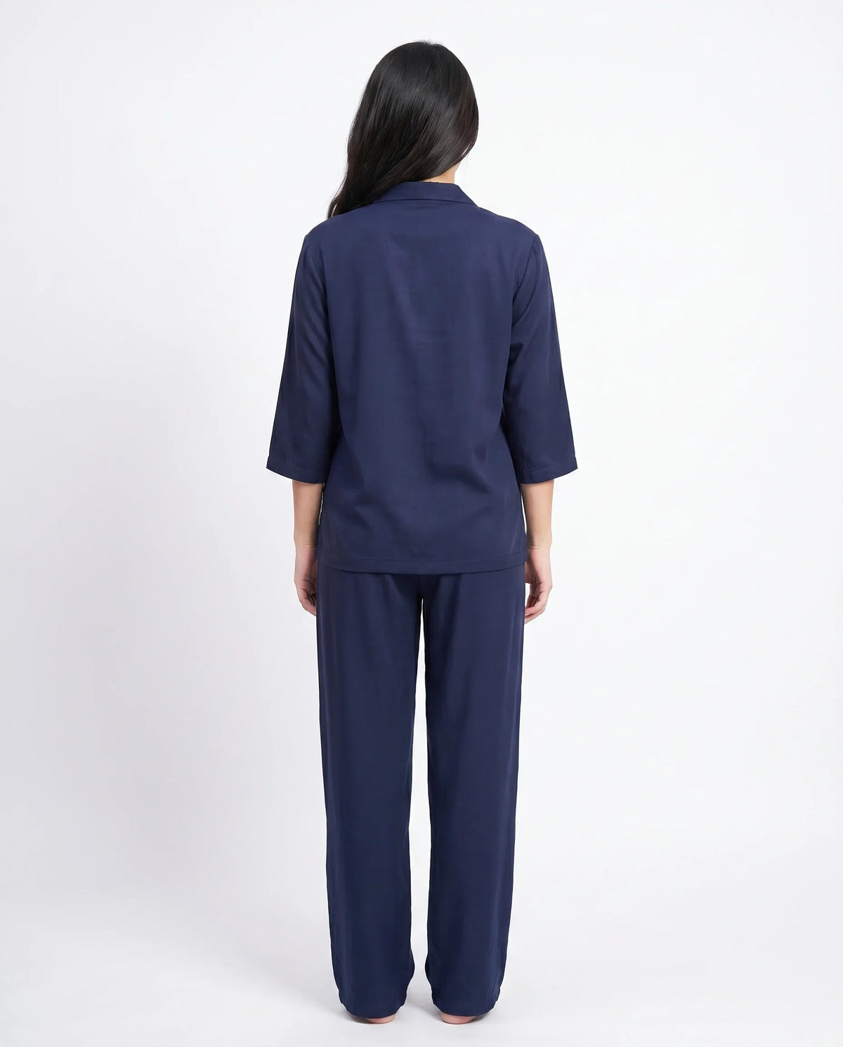 Sajiero Summer Loungewear Set Softco Navy Blue