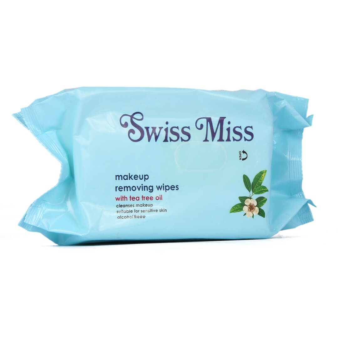Swiss Miss Makeup Remover Wipes With Tea Tree Oil 60 Piece