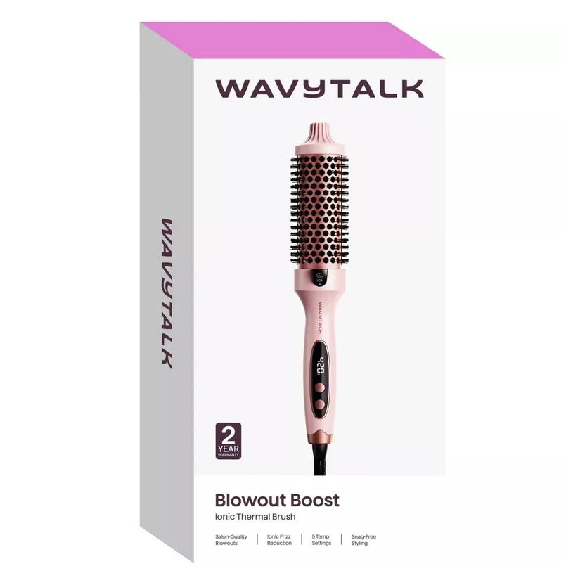 Wavytalk Blowout Ionic Thermal Brush 1.5 Inch Pink