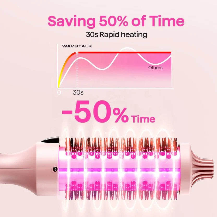 Wavytalk Blowout Ionic Thermal Brush 1.5 Inch Pink