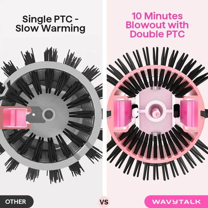 Wavytalk Blowout Ionic Thermal Brush 1.5 Inch Pink