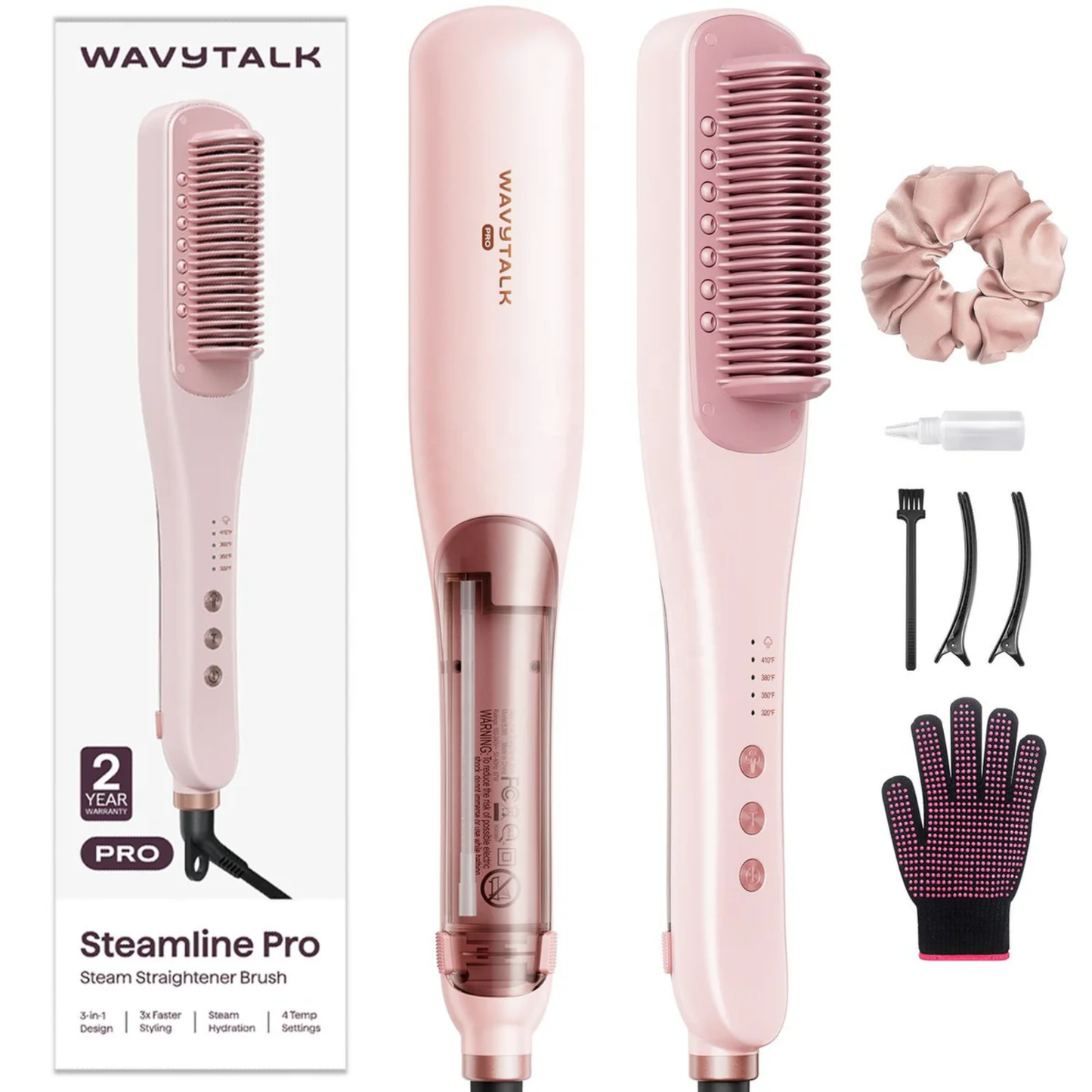 Wavytalk Steamline Pro Steam 3 in 1 Straightener Brush