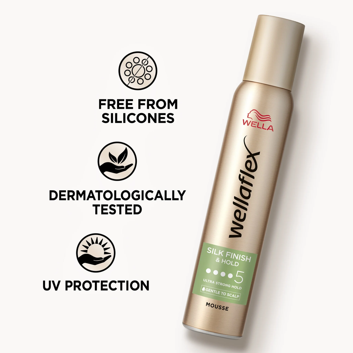 Wellaflex Silk Finish & Hold Mousse