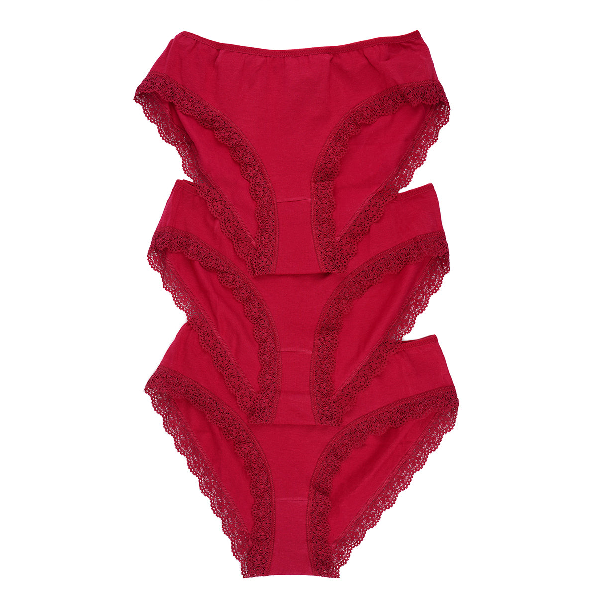 BLS Zena Cotton Panty Bordo Pack Of 3