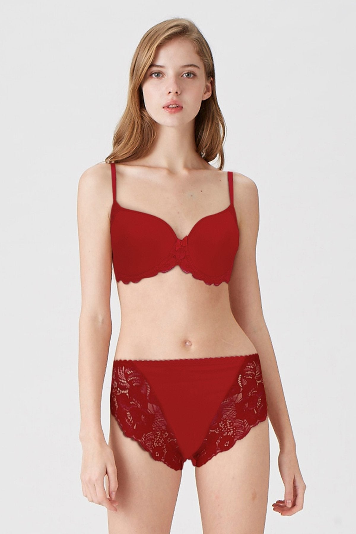 BLS Breathable Wired And Light Padded Bra Red