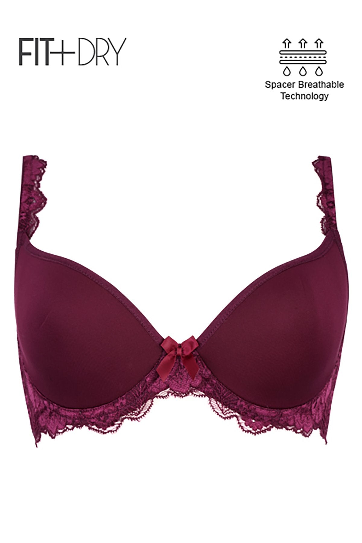 BLS Breathable Wired And Light Padded Bra Respberry