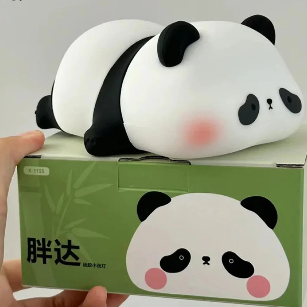 Cute Panda Silicone LED Night Light USB Rechargeable Touch Control