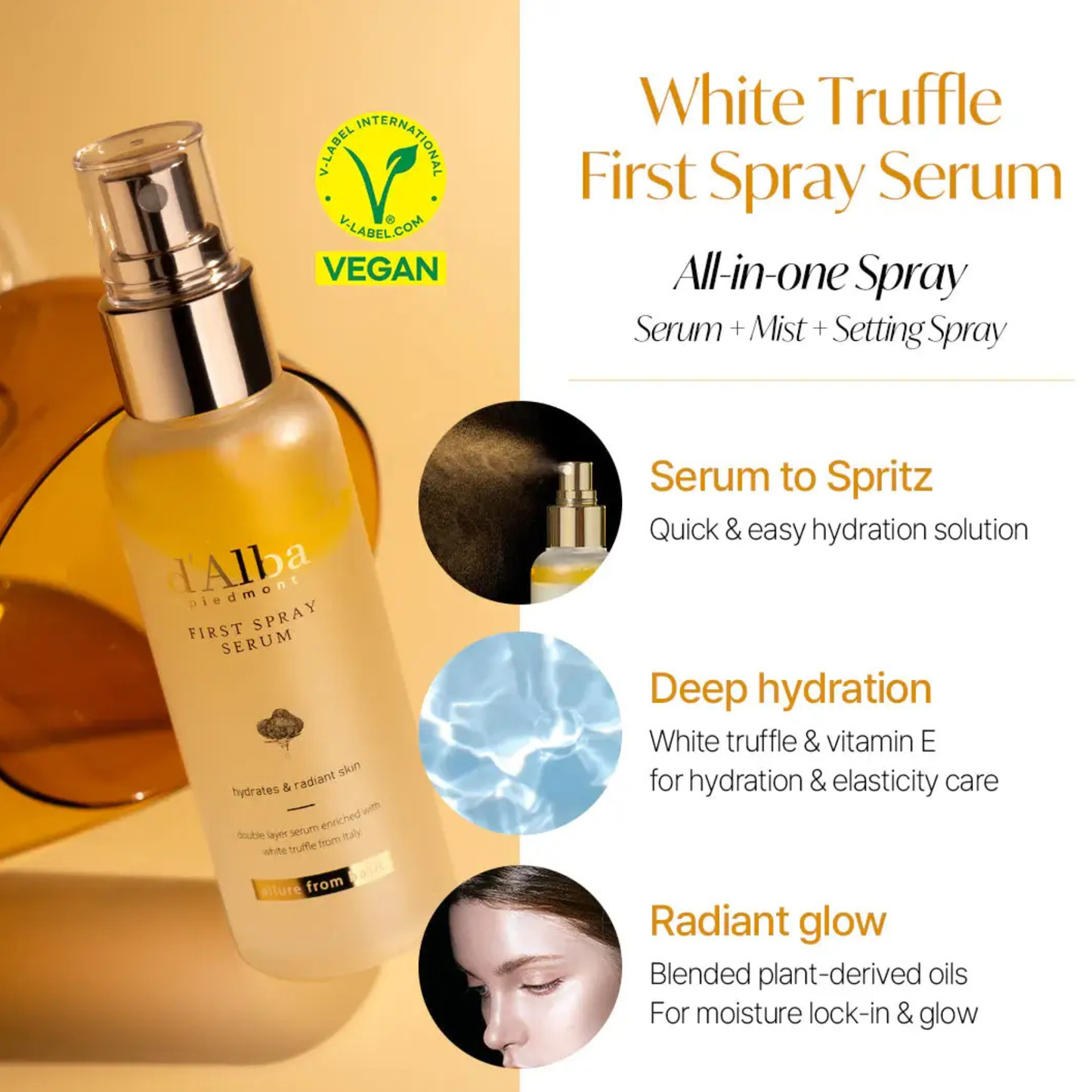 d'Alba White Truffle Vegan First Spray Serum