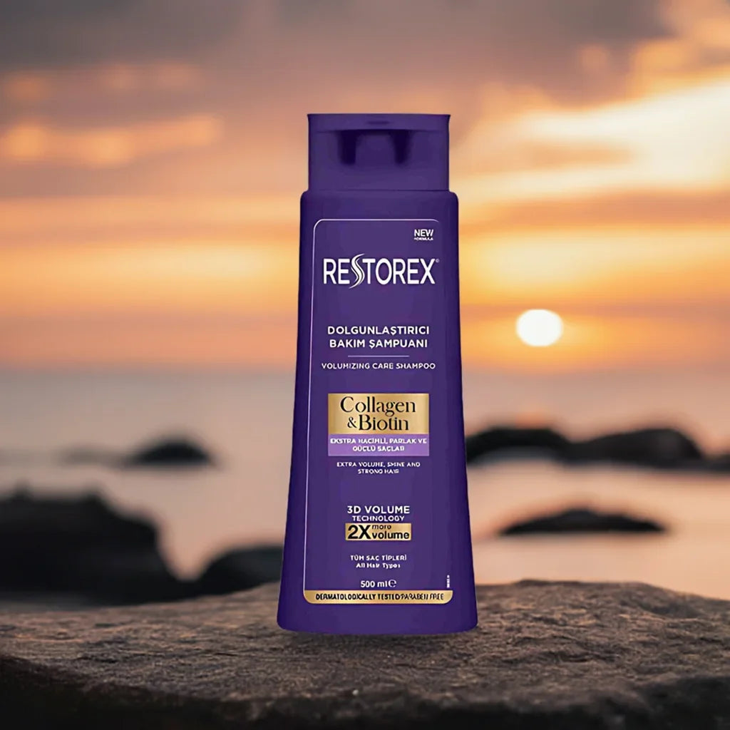 Restorex Collagen & Biotin Volumizing Care Shampoo For All Hair Types 500ml