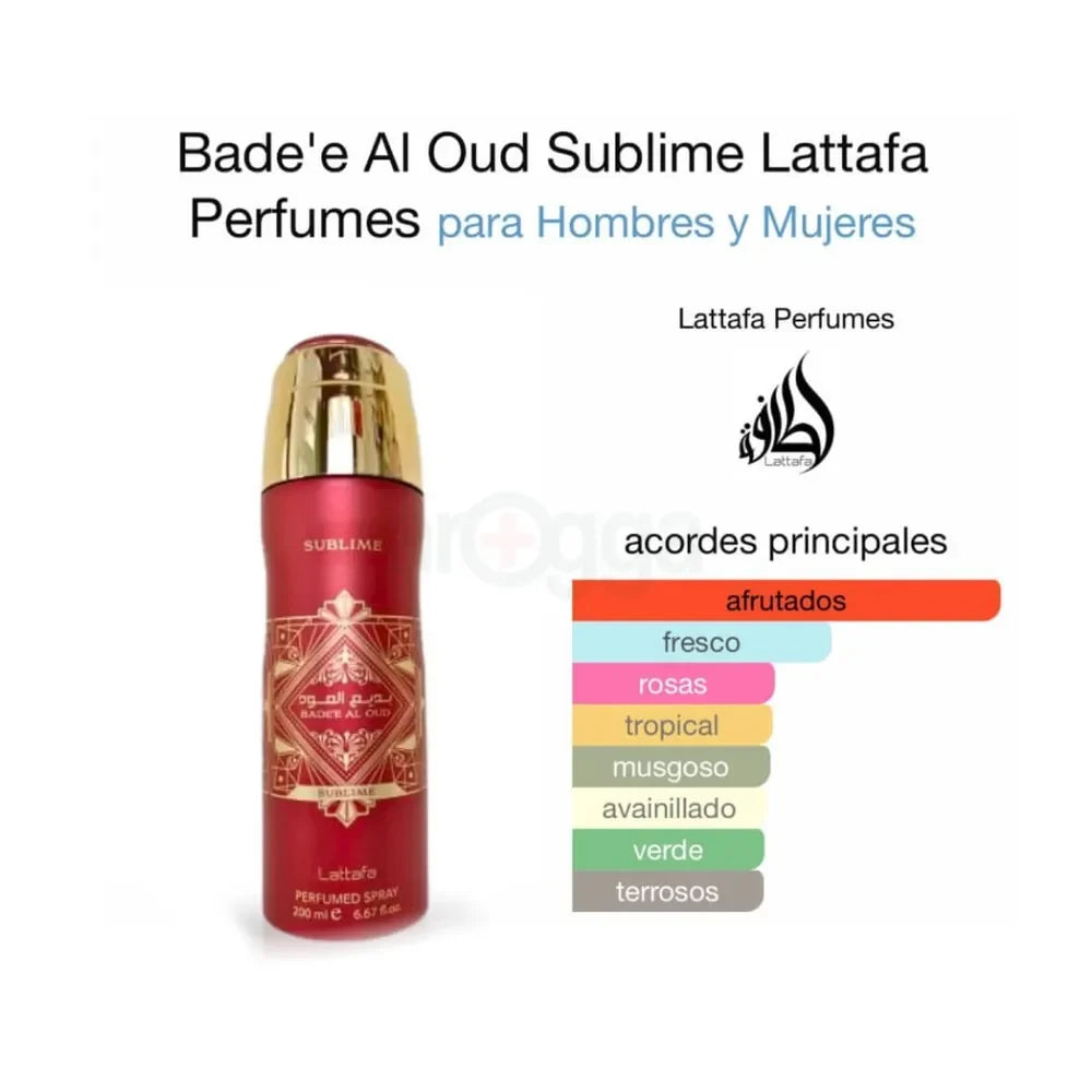 Lattafa Bade'e Al Oud Sublime Body Spray For Men 200ml