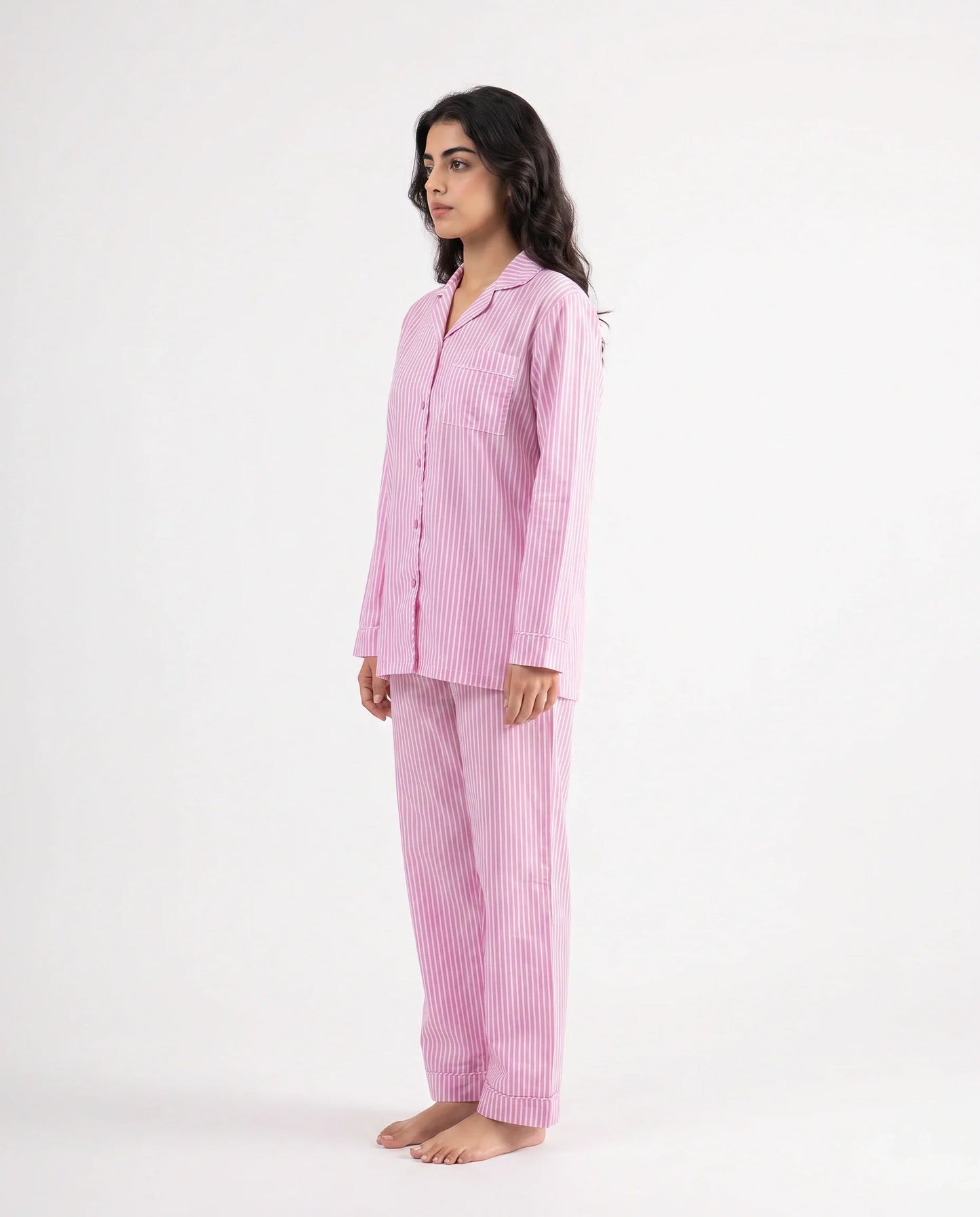 Sajiero Linen PJ Set Candy Stripe