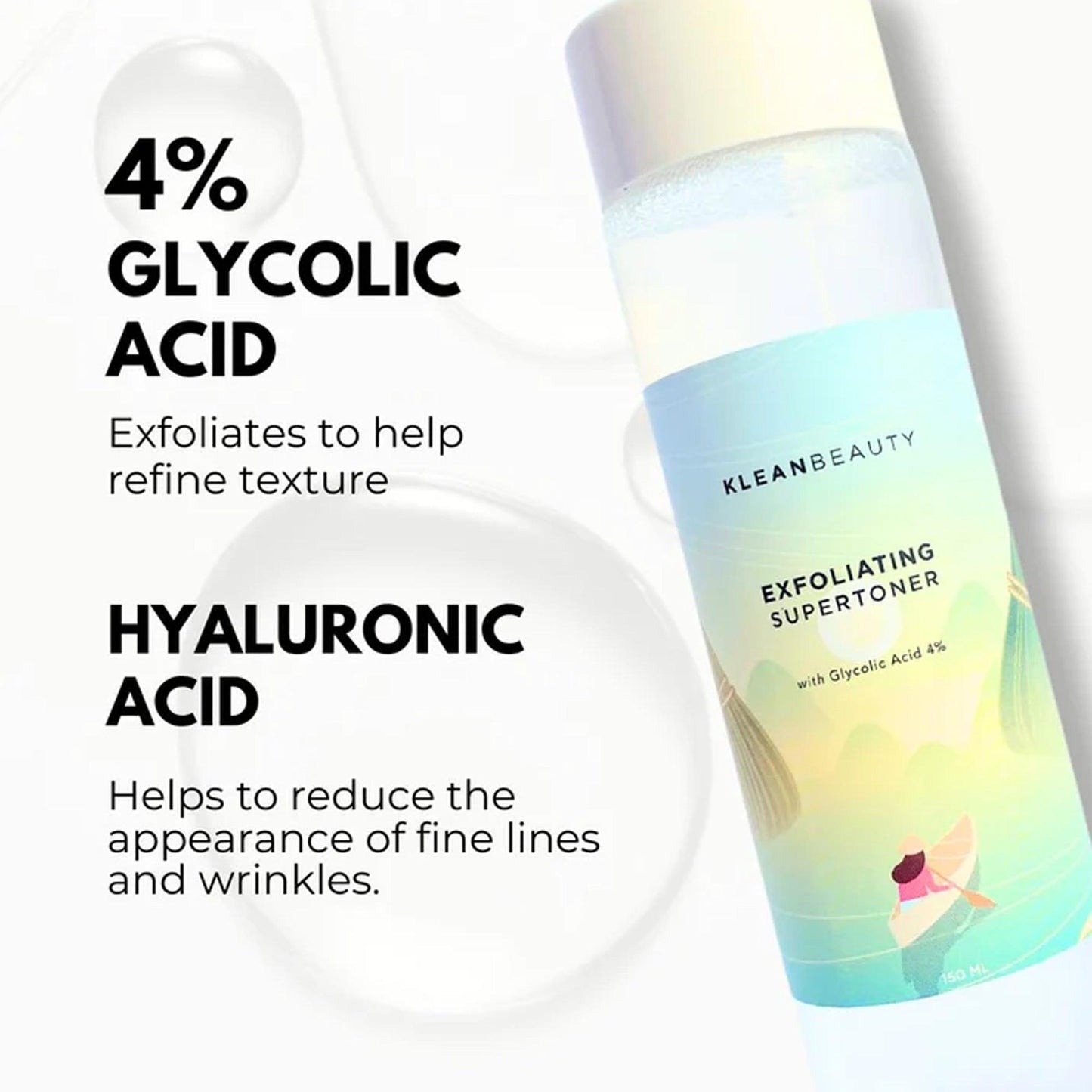 Klean Beauty Exfoliating Super Toner With Glycolic Acid 4%