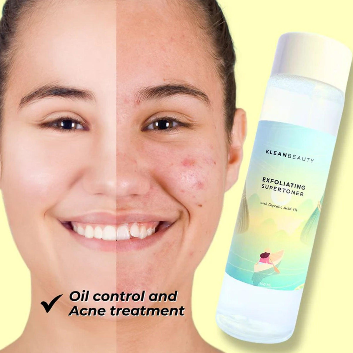 Klean Beauty Exfoliating Super Toner With Glycolic Acid 4%